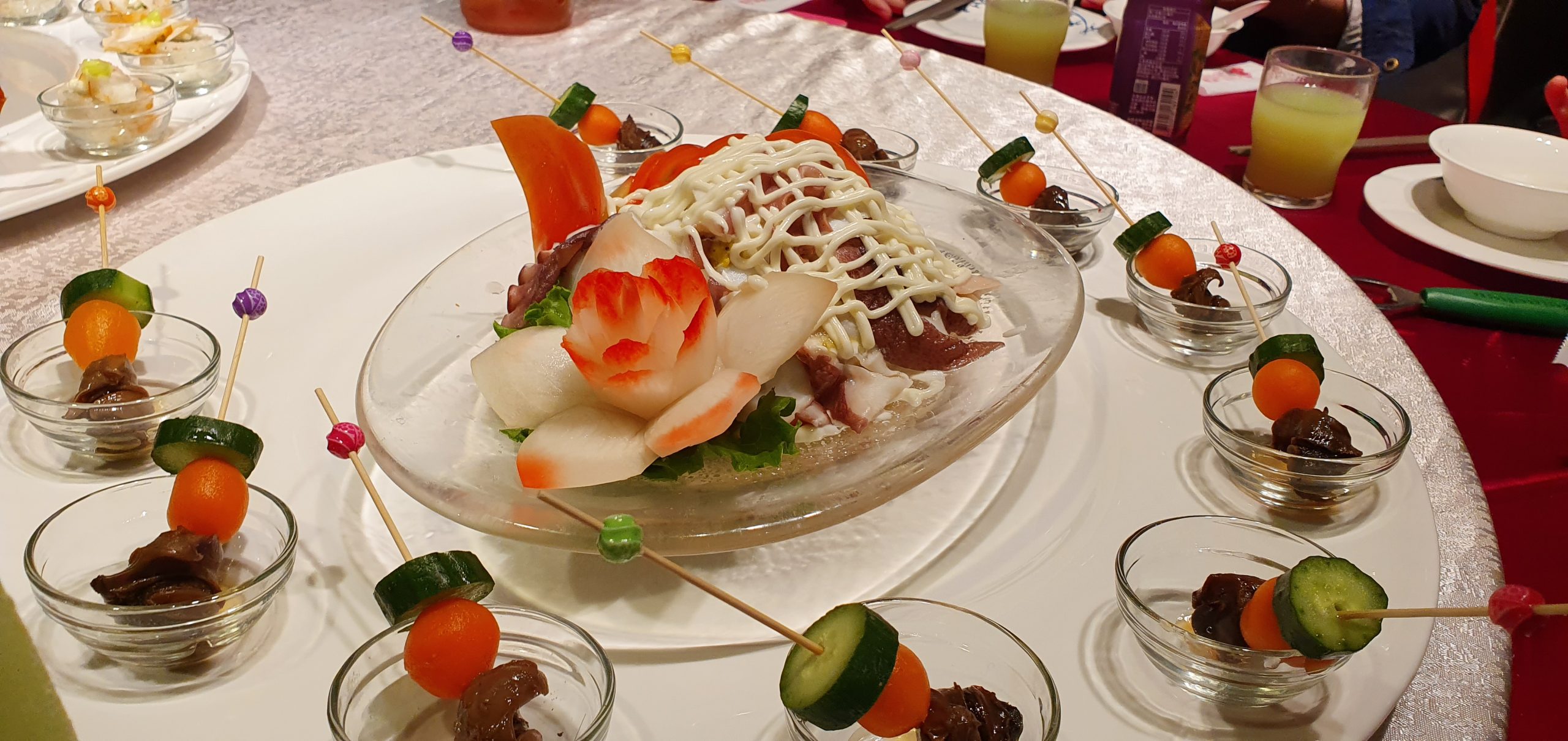 宜蘭渡小月 一碗充滿故事的雞湯 三代同堂老菜圃蘿蔔雞湯：宴席桌菜-2 另外一次的菜色