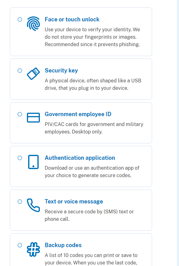 選擇電話驗證「TEXT OR VOICE MESSAGE」他會發送驗證簡訊給你當然你如果使用兩階段認證的一次密碼產生器APP可以使用可以選擇第二個