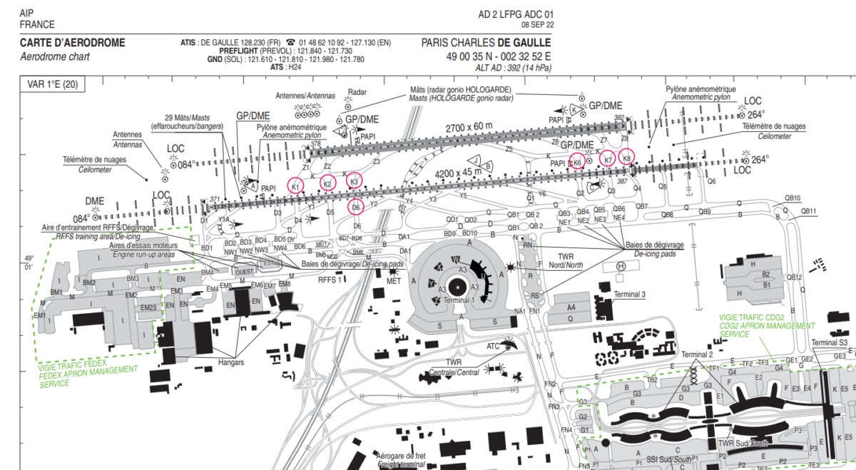 巴黎戴高樂機場 CDG相關地圖 機場懶人包 機場住在哪邊：航空阿宅自己要看的航圖，會跟旅客的登機門對不起來