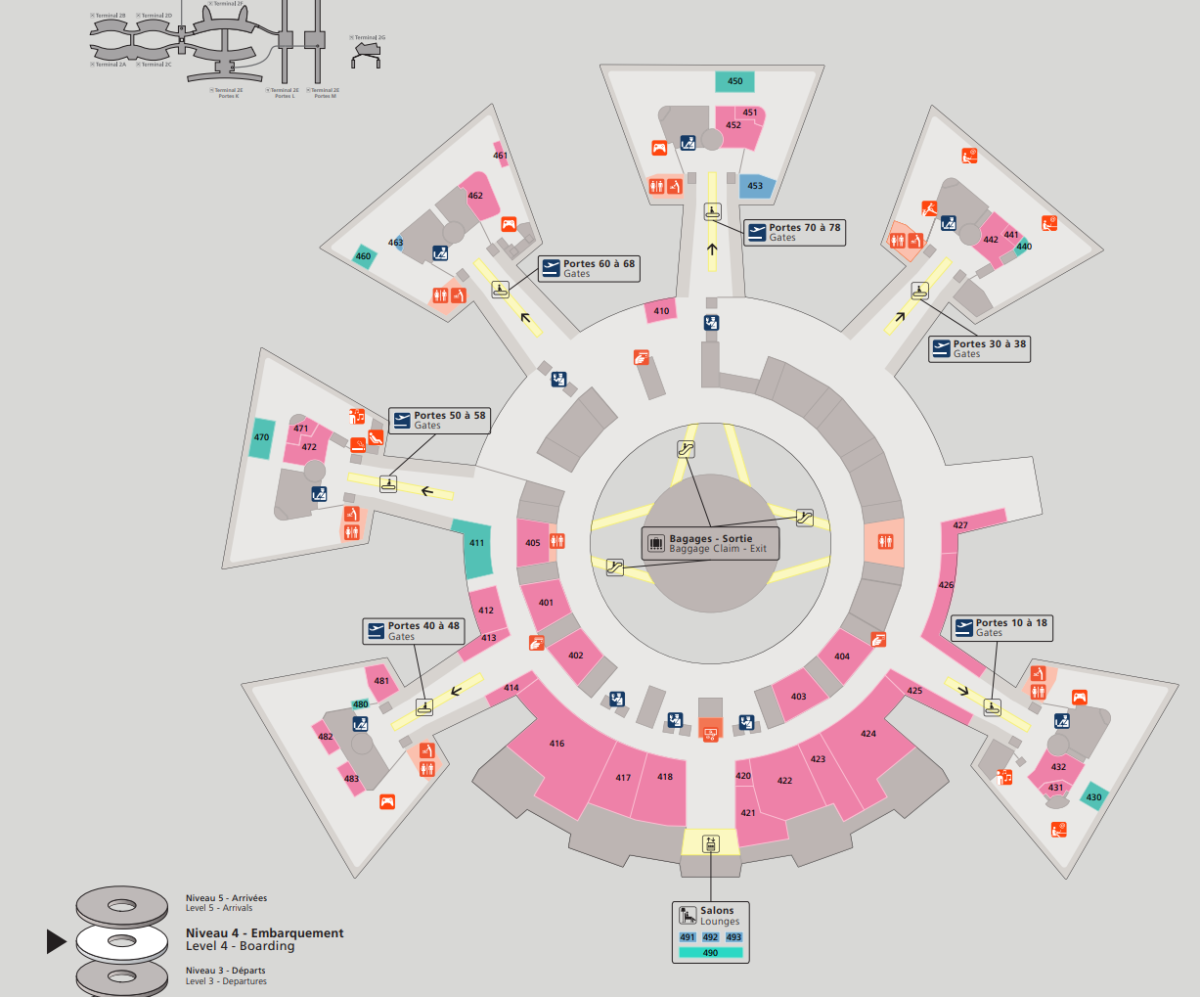 巴黎戴高樂機場 CDG相關地圖 機場懶人包 機場住在哪邊：Terminal 1