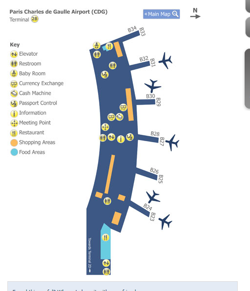 巴黎戴高樂機場 CDG相關地圖 機場懶人包 機場住在哪邊：Terminal 2B