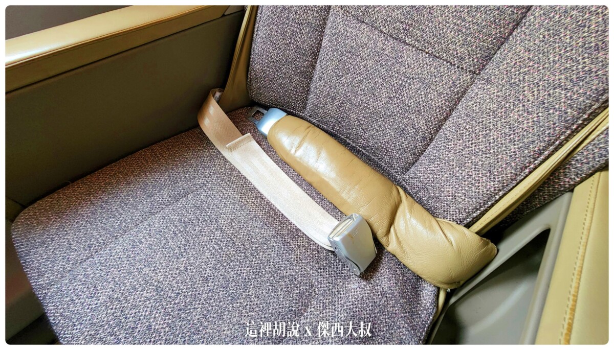 跟市場上大部分的豪華經濟艙產品一樣大部分都是採用這種具備氣囊的安全帶