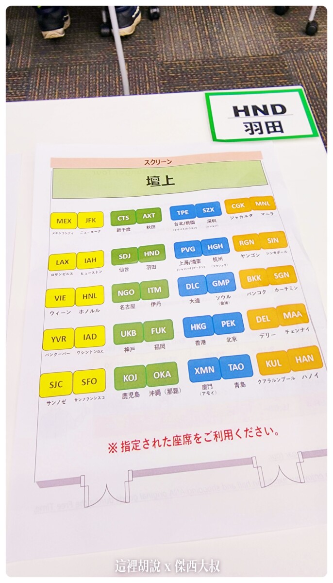 東京羽田機場 全日空ANA機體工廠見學 參觀維修機棚 近距離接近飛機 航空宅跟親子旅行都適合：進入到簡報室
