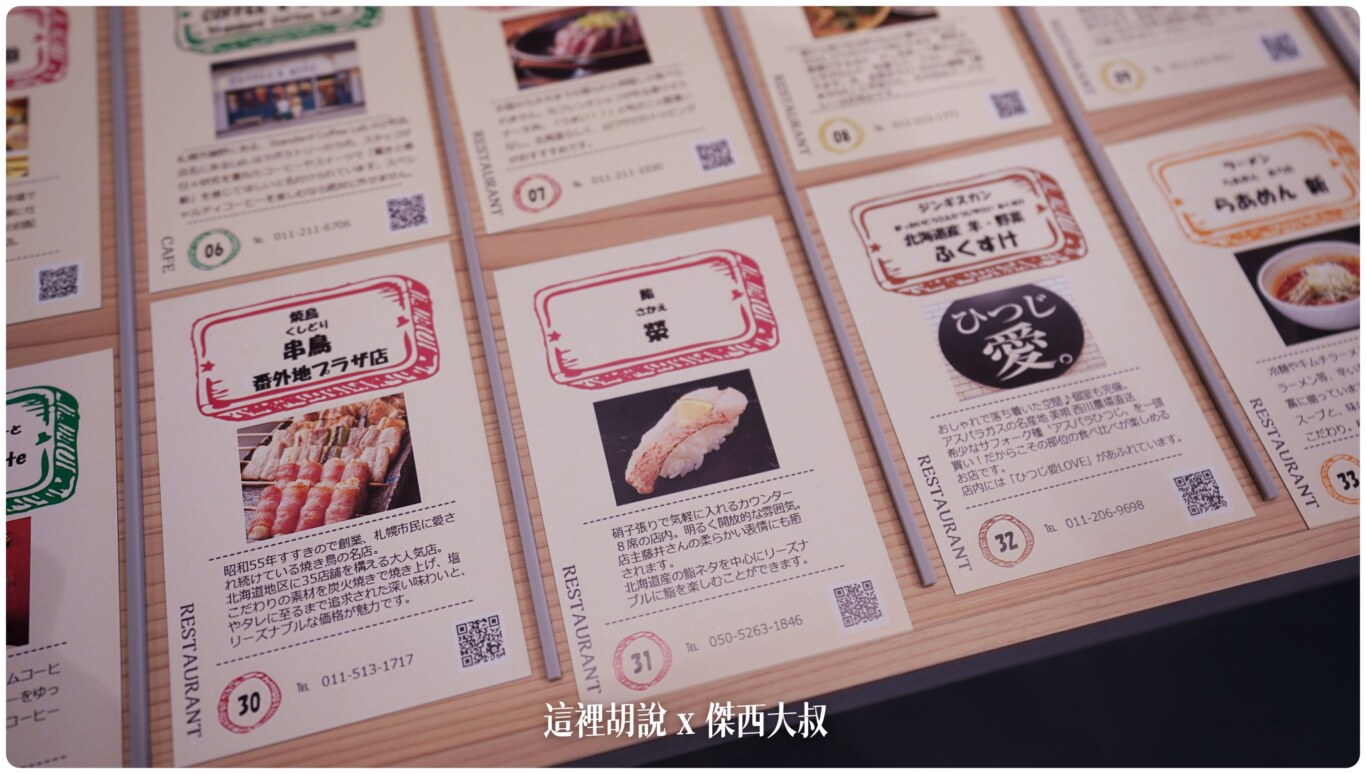 下面也有每一間餐廳的介紹掃描QRCODE之後就可以到餐廳的GOOGLE MAP地點