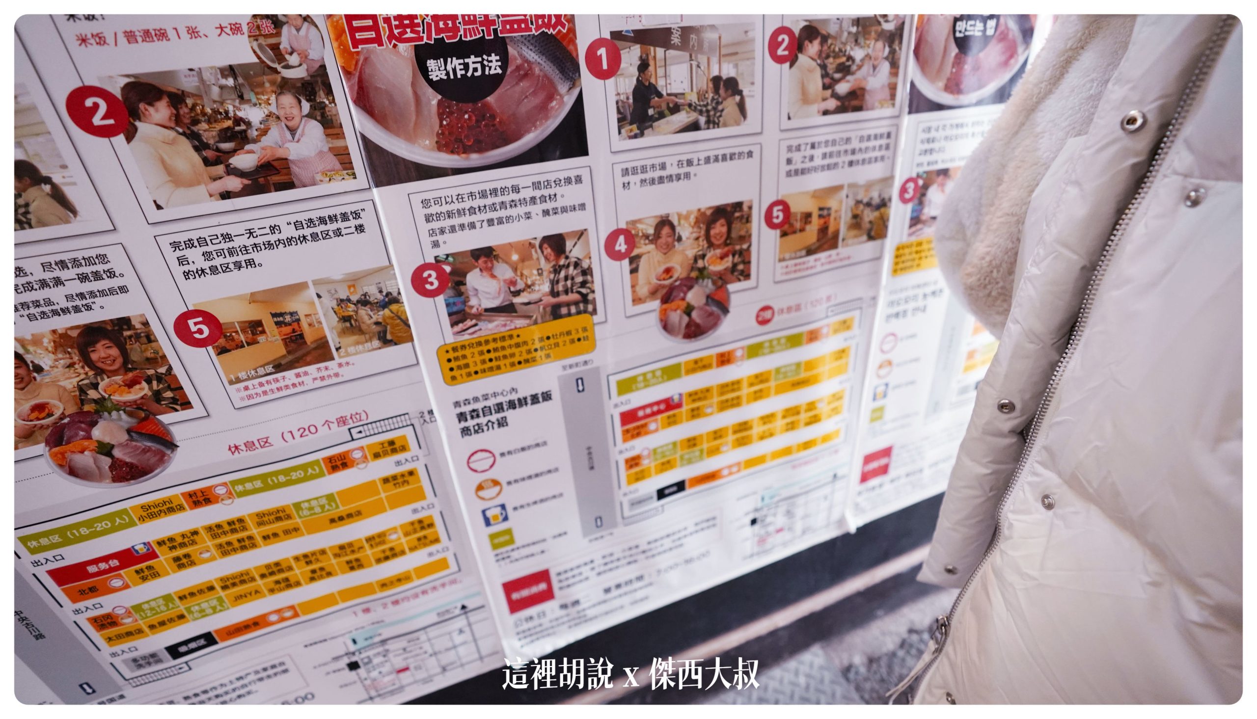 櫃臺下方有著餐廳清單每次提供白飯的位置都疑似不太一樣可以跟服務台的工作人員詢問