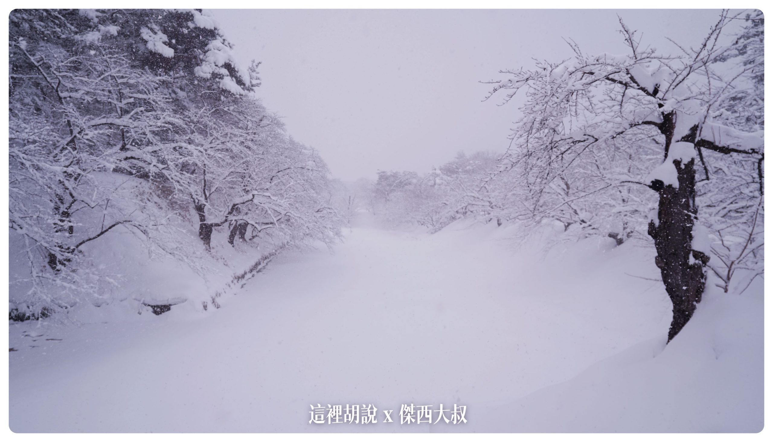 整個護城河被大雪給淹沒了