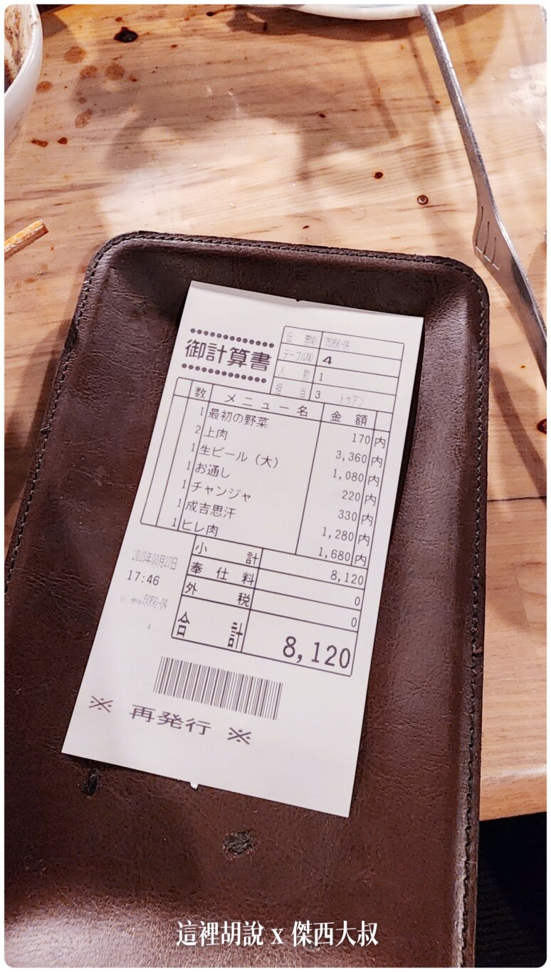 最後結帳金額