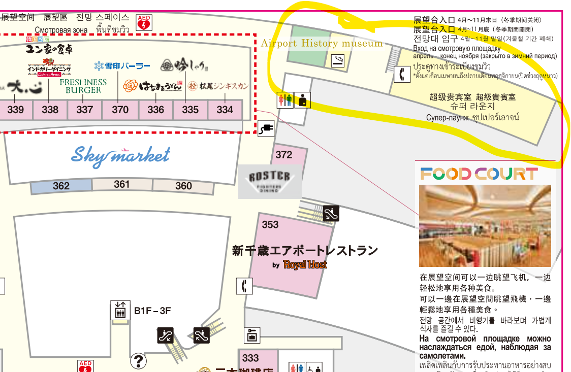 位於美食街的旁邊