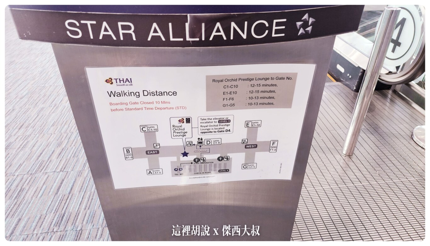 這個貴賓室走道各登機門的行走距離