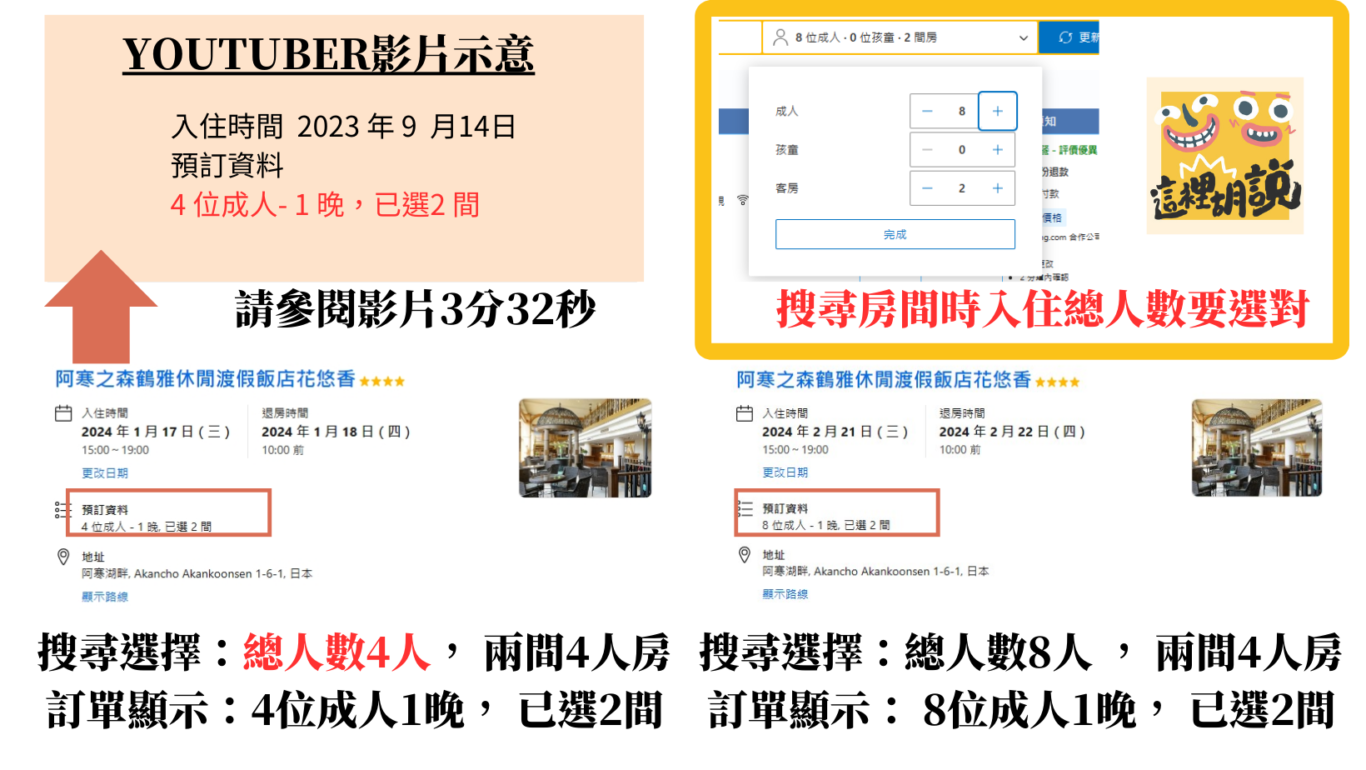 從這個畫面可以驗證出來他在人數上是選錯的正確輸入八個人的結果應該是右下角的結果接下來就來看完整的細節 從這個畫面可以驗證出來他在人數上是選錯的正確輸入八個人的結果應該是右下角的結果接下來就來看完整的細節