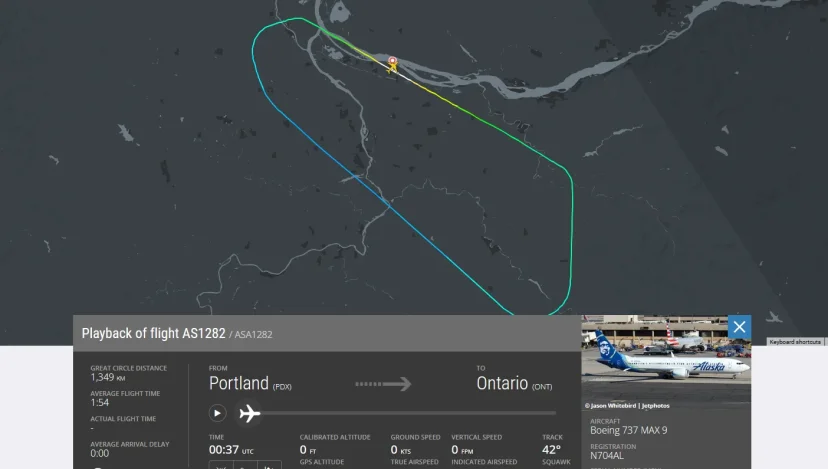 阿拉斯加航空 AS1282 737MAX9新機 逃生出口起飛後脫離事故 [影片] - 這裡胡說 JL TALKS