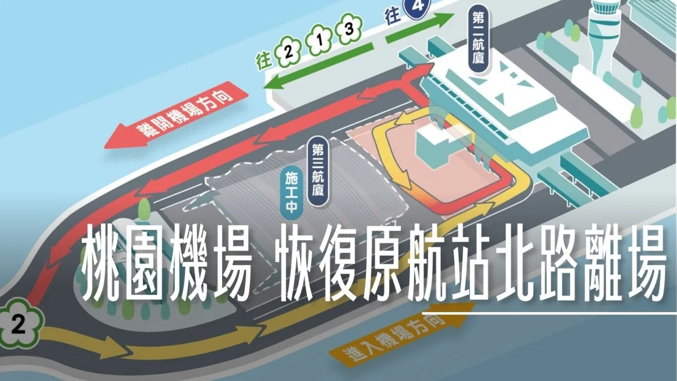 桃園機場 2/20日起 開放北面道路 調整二航進出動線 - 這裡胡說 JL TALKS