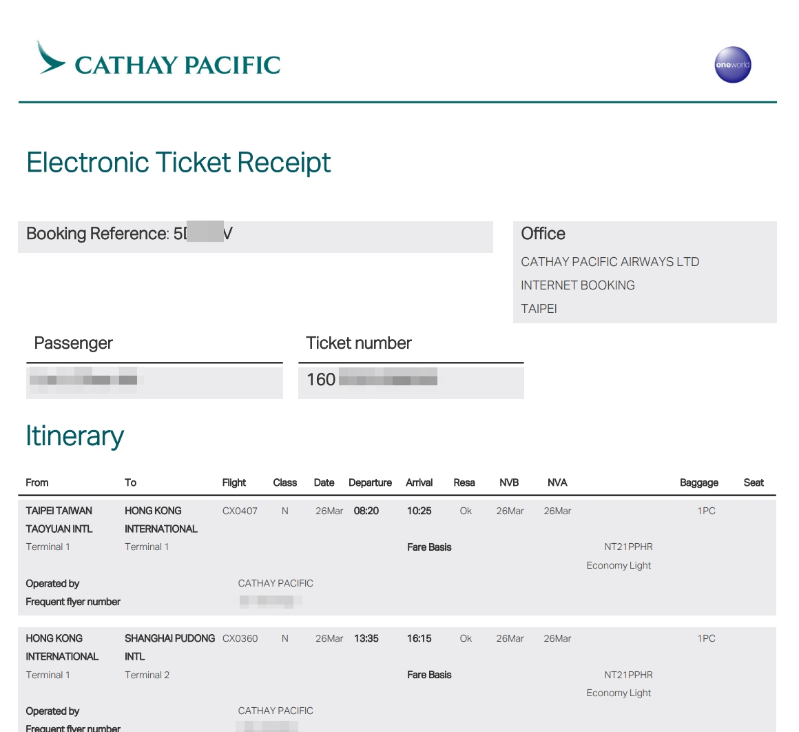 教你看電子機票上的秘密2025最新版！很重要!拿到要再次確認的項目怎麼看PNR訂位代號- 傑西大叔x 這裡胡說