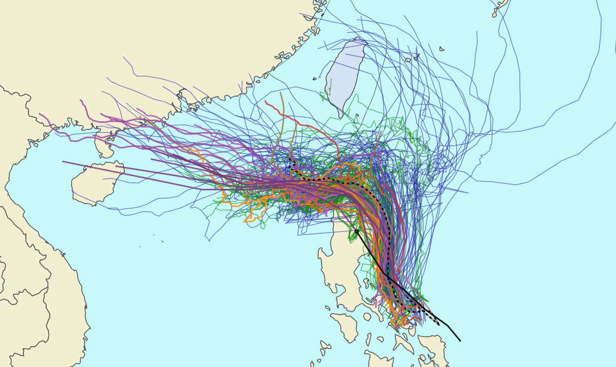 航空事件簿 2024/09 魔羯颱風：路徑預報資料