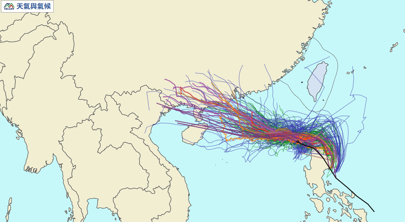 航空事件簿 2024/09 魔羯颱風：路徑預報資料