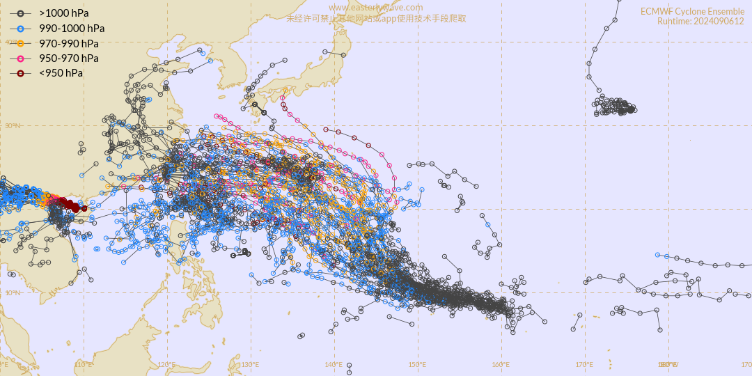 航空事件簿 2024/09 貝碧佳颱風：路徑系集預測分析