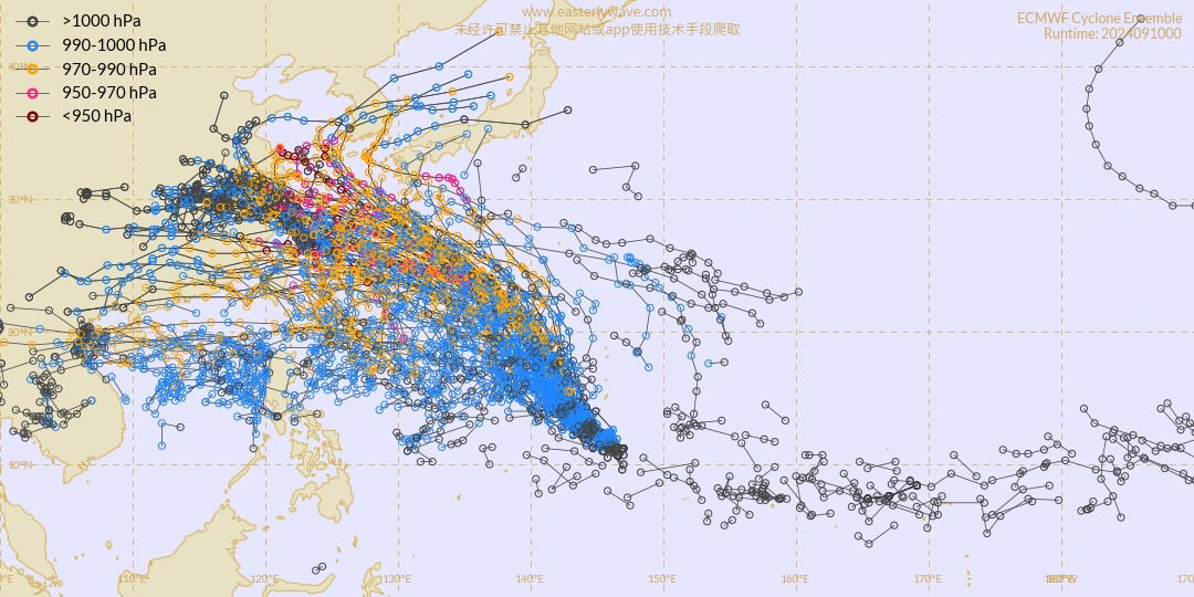 航空事件簿 2024/09 貝碧佳颱風：路徑系集預測分析
