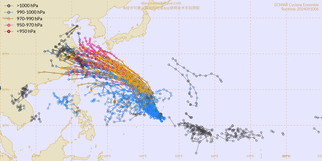 航空事件簿 2024/09 貝碧佳颱風：路徑系集預測分析