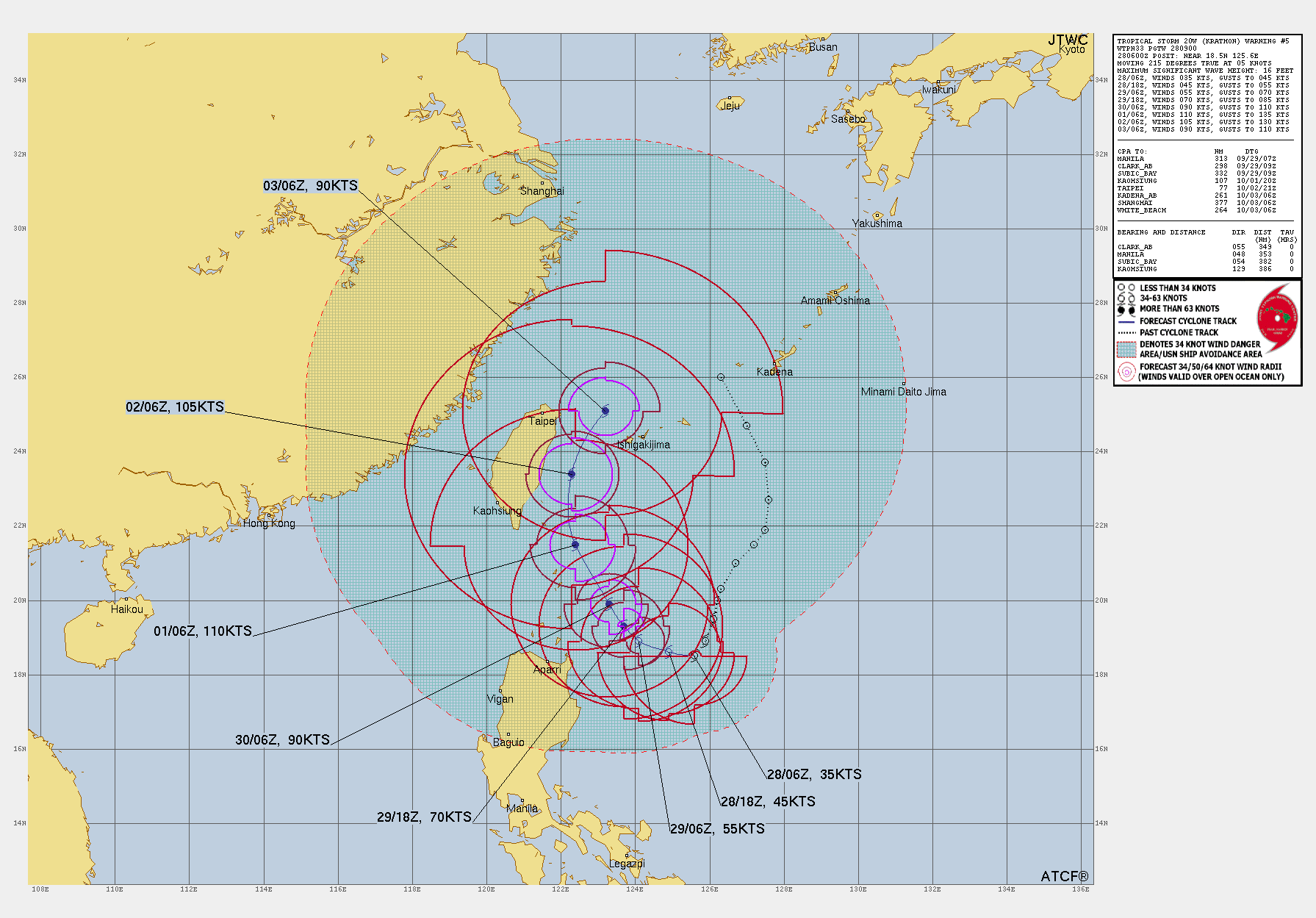 航空事件簿：2024/10  燕子/山陀兒颱風：09/28 晚間路徑