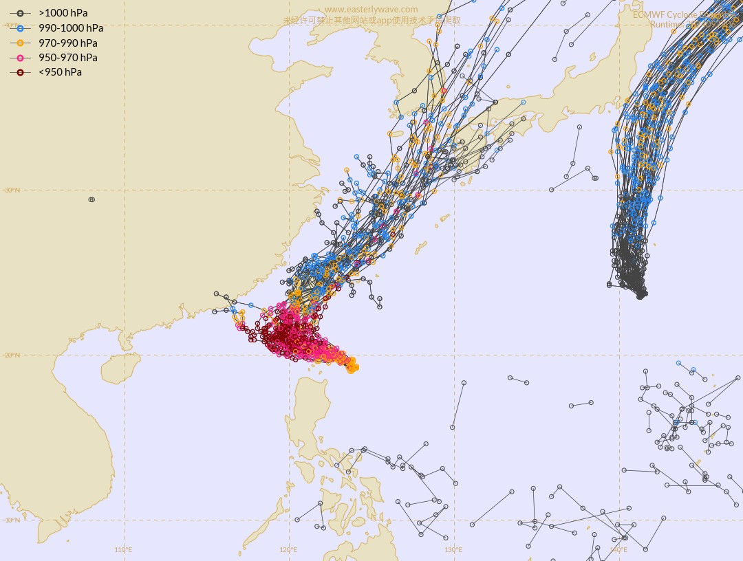 航空事件簿：2024/10  燕子/山陀兒颱風：9/29 晚間颱風路徑