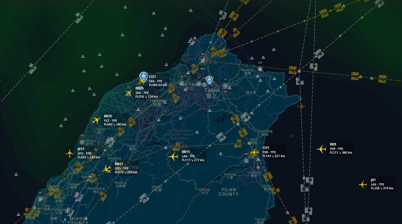 航空事件簿：2024/10  燕子/山陀兒颱風：10/2 路徑