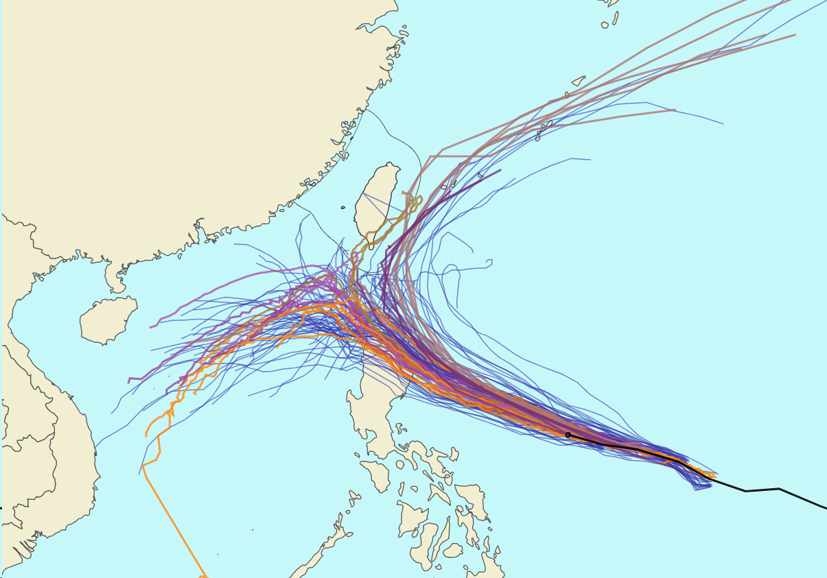 航空事件簿 2024/11 天兔颱風 最後一個颱風：11/13 早上預報