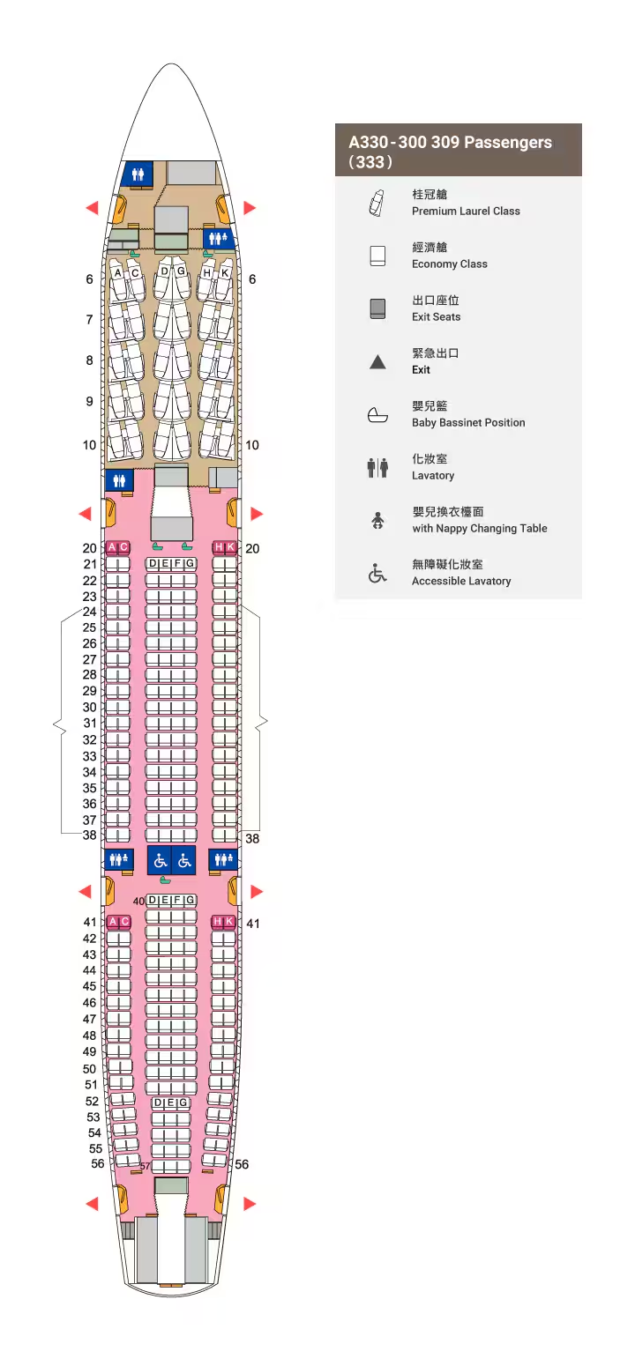 長榮航空機隊 A330-300 各區經濟艙座位完整照片全記錄：需要注意的位置