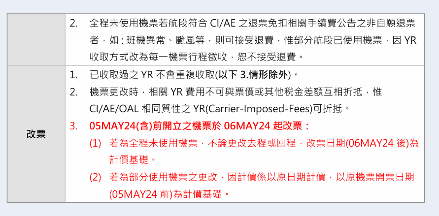 訂位服務費是什麼東西? BSC/YR:華航相關規定截圖 訂位服務費是什麼東西? BSC/YR:華航相關規定截圖