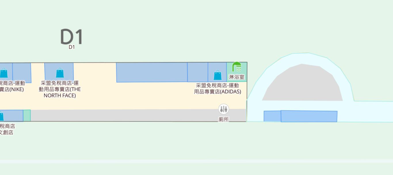 D1登機門旁邊 D1登機門旁邊