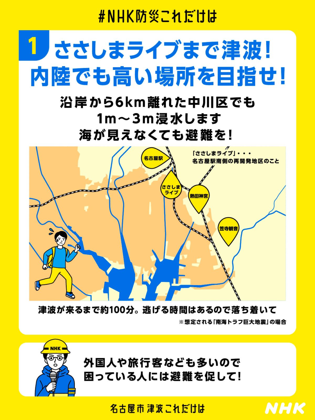 日本九州7.1地震 日本氣象廳發布『南海海槽地震臨時情報（注意）』的代表意義 你可以怎麼做 海嘯撤退地點：各區建議撤離地點