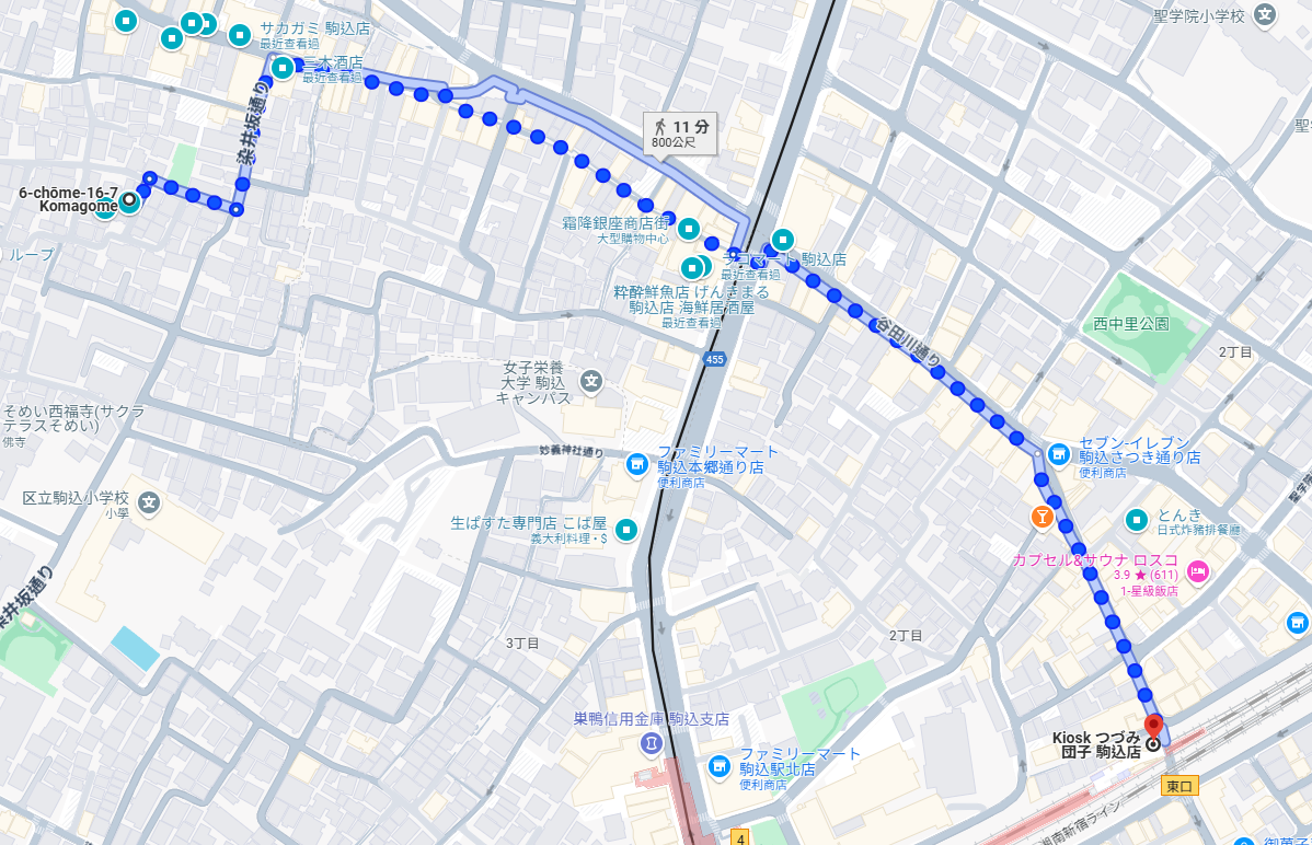 慢活東京的一個角落 JR山手線駒込東京民宿 Triphome Ikebukuro Tokyo 轉角就有超市：從JR駒込車站到民宿