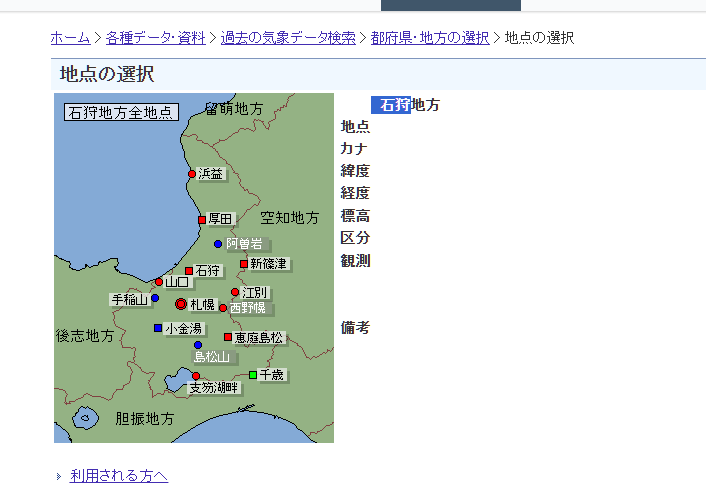 選擇觀測地點
