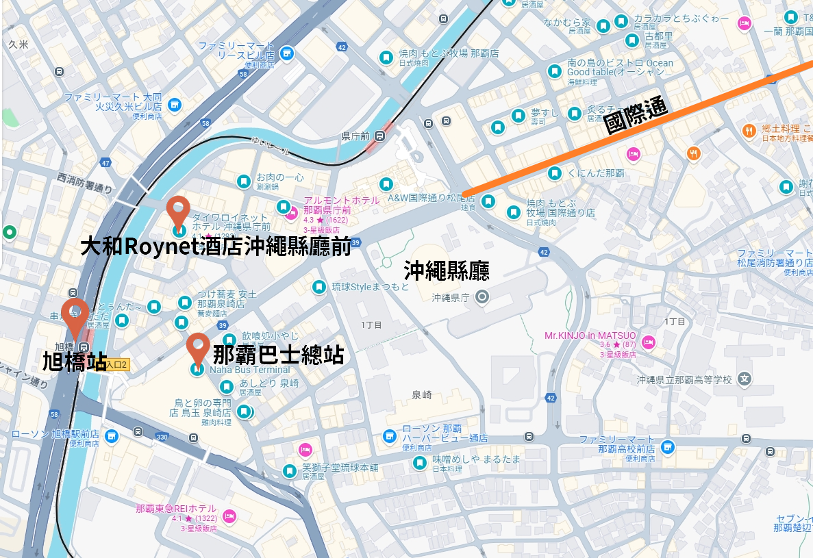 沖繩那霸市區：大和Roynet酒店沖繩縣廳前 Daiwa Roynet Hotel  交通方便 有單軌：地理位置