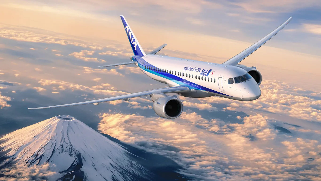 全日空集團 宣布購買七十七台飛機 樂桃將具備中長程飛行能力:E190-E2 全日空集團 宣布購買七十七台飛機 樂桃將具備中長程飛行能力:E190-E2