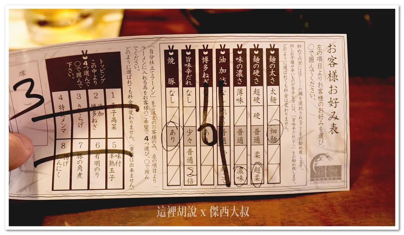 傑西的客制化版本需求單