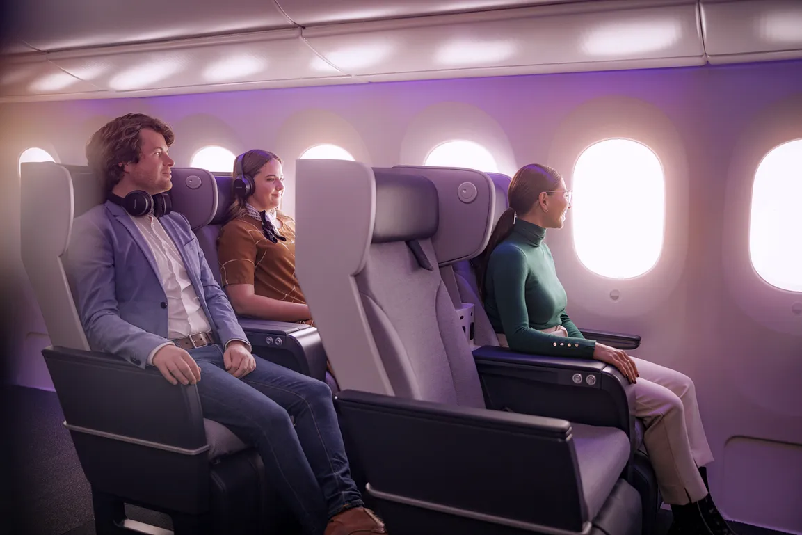 紐西蘭航空首架改裝 配有全新客艙的 787 將於五月投入營運：豪華經濟艙客艙座位