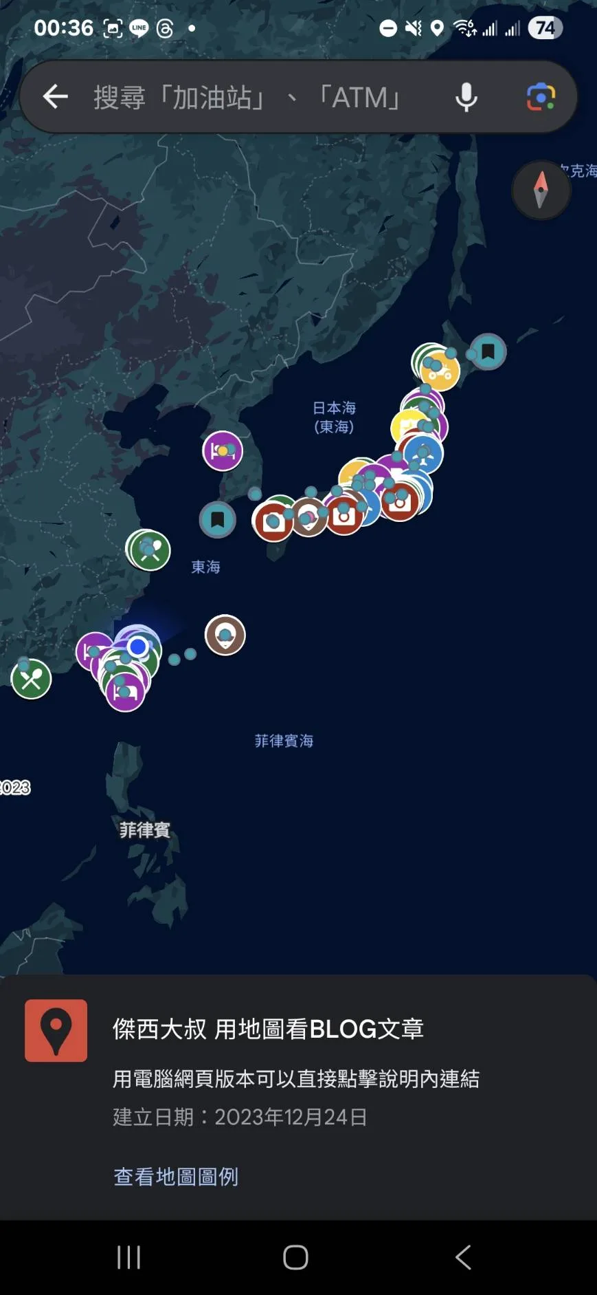 傑西目前從連結使用預設瀏覽器就可以直接從GOOGLE MAP打開