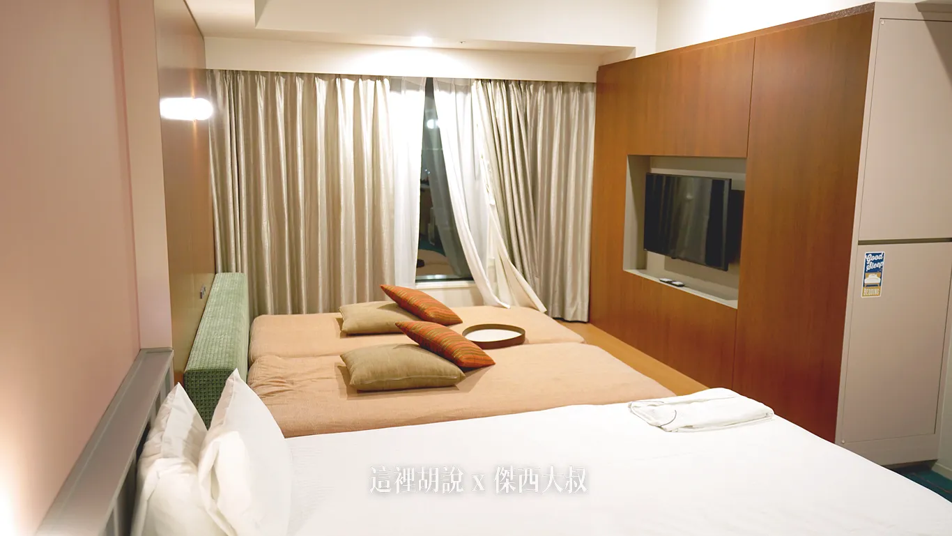 The sleeping area takes up almost half of the room's space; spaciousness is a key feature of this room type The sleeping area takes up almost half of the room's space; spaciousness is a key feature of this room type