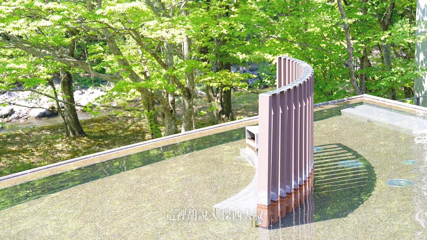 星野集團 青森奧入瀨溪流飯店『公共空間設施』東館跟西館 挑高大廳 青銅壁爐 洗衣房 露天風呂（連載第1/共6篇）：男湯