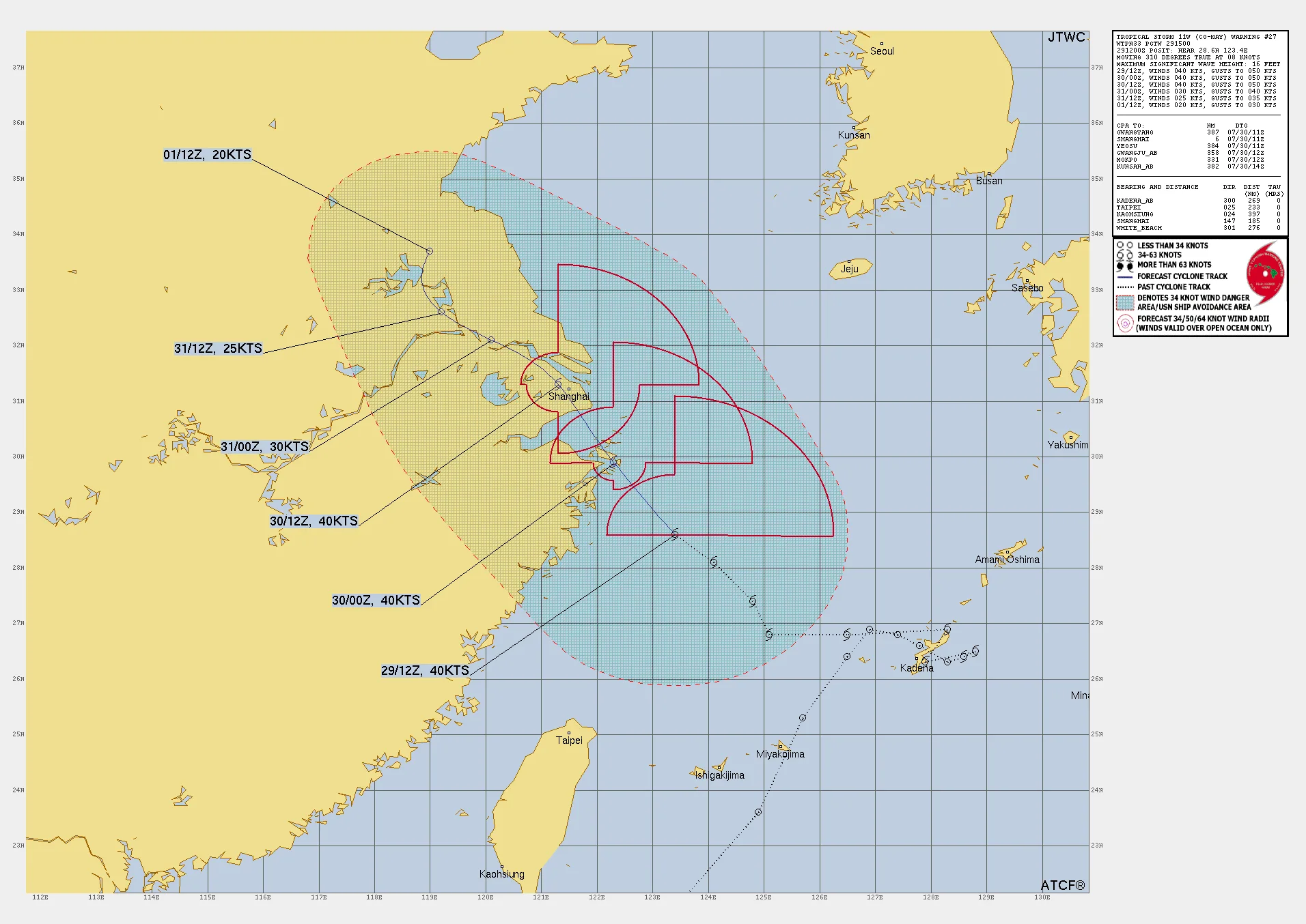 接觸到陸地之後的風速大幅度下降