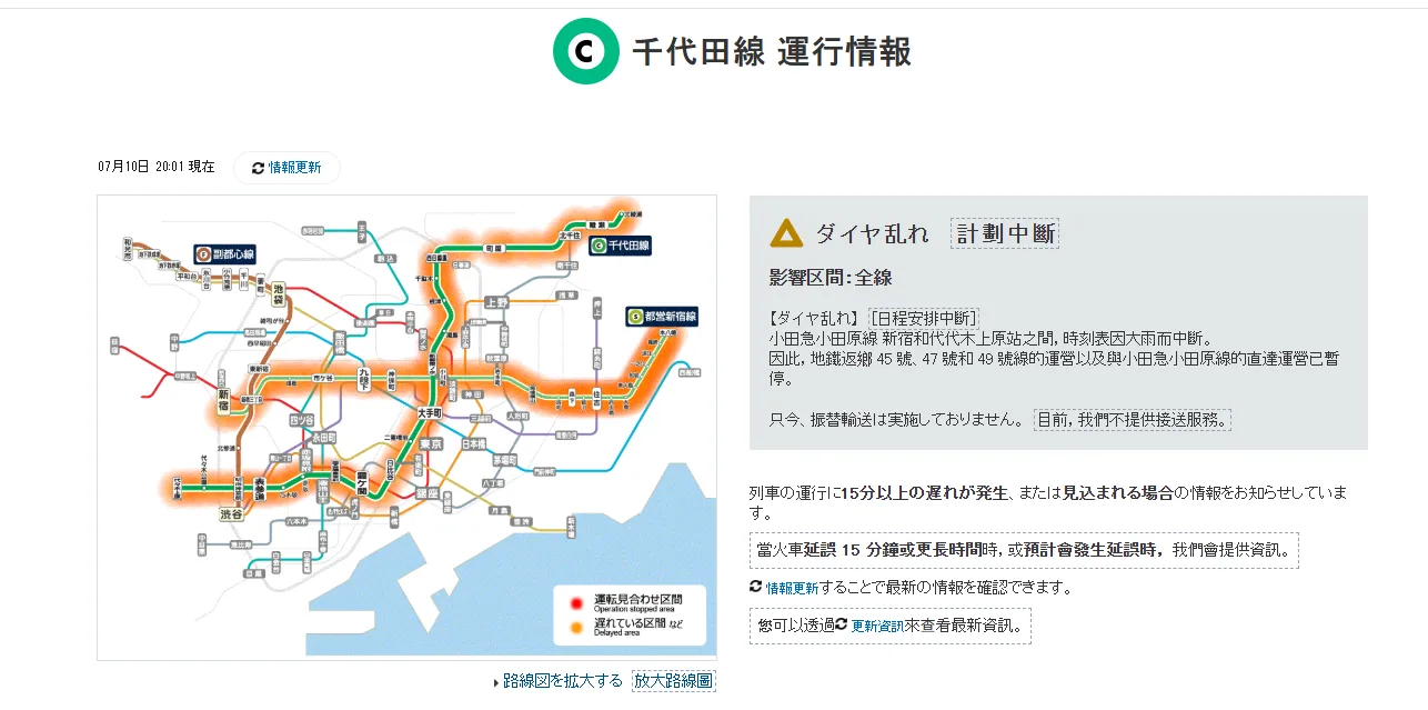 TOKYO METRO 停駛 小田急小田園線