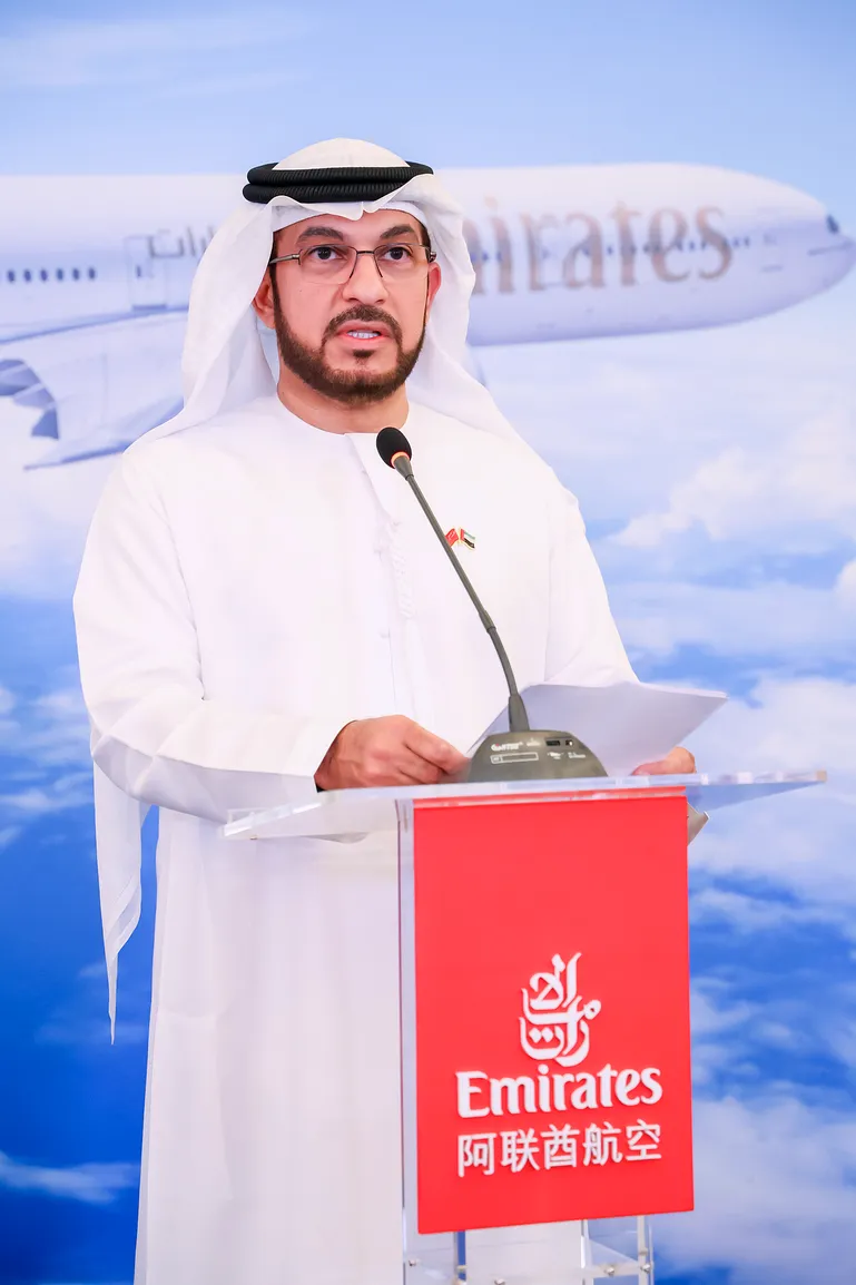 「Majid Al Mualla - 國際事務高級副總裁（DSVP International Affairs）- 就杭州航線開通的重要性發表演說」