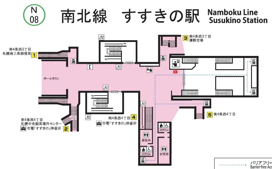 北海道 札幌逛街熱區 薄野住宿 超精華分區介紹 傑西直接分成四區：從南北縣薄野站出站