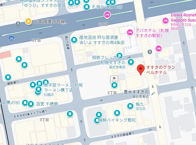 北海道 札幌逛街熱區 薄野住宿 超精華分區介紹 傑西直接分成四區：第二分區