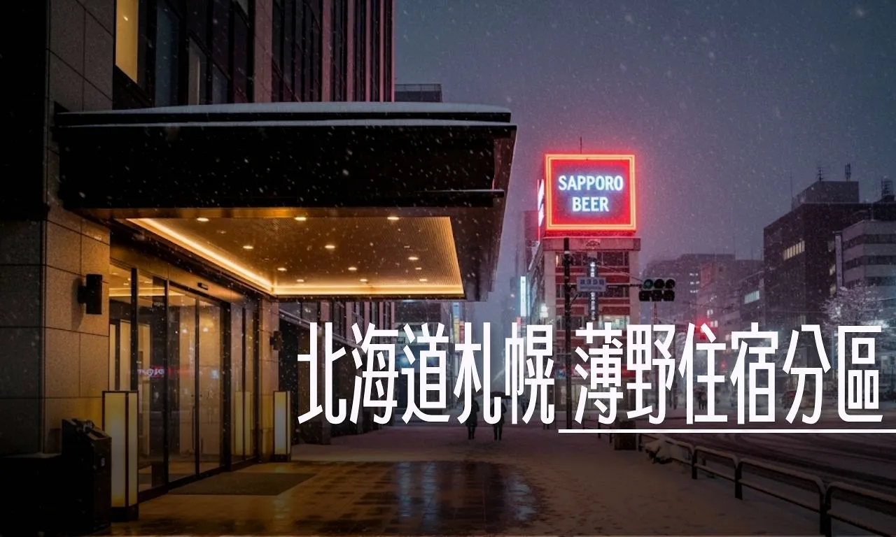 依照上面四個分區的薄野區域分區飯店住宿清單推薦
這四個分區是依照我去過那麼多次的之後的懶人分法