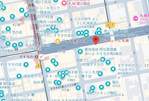 北海道 札幌逛街熱區 薄野住宿 超精華分區介紹 傑西直接分成四區：第二分區