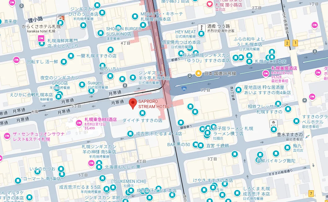 北海道 札幌逛街熱區 薄野住宿 超精華分區介紹 傑西直接分成四區：第三分區