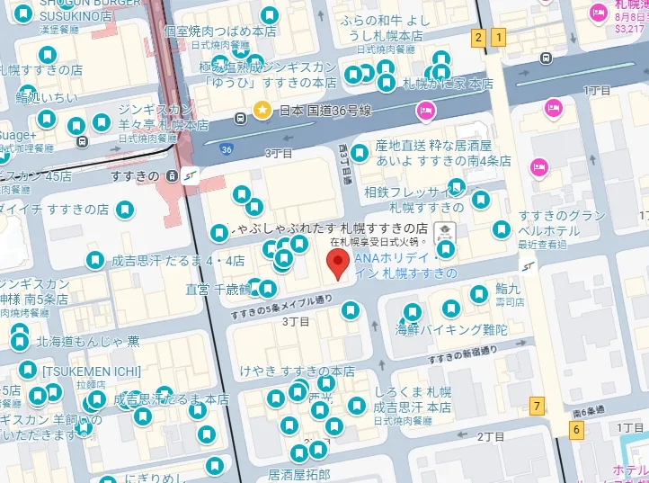 北海道 札幌逛街熱區 薄野住宿 超精華分區介紹 傑西直接分成四區：第二分區
