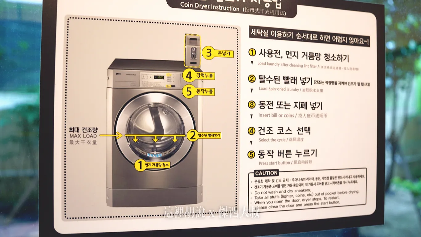 韓國東橫INN LG 洗衣機/烘衣機使用步驟- 傑西大叔x 這裡胡說
