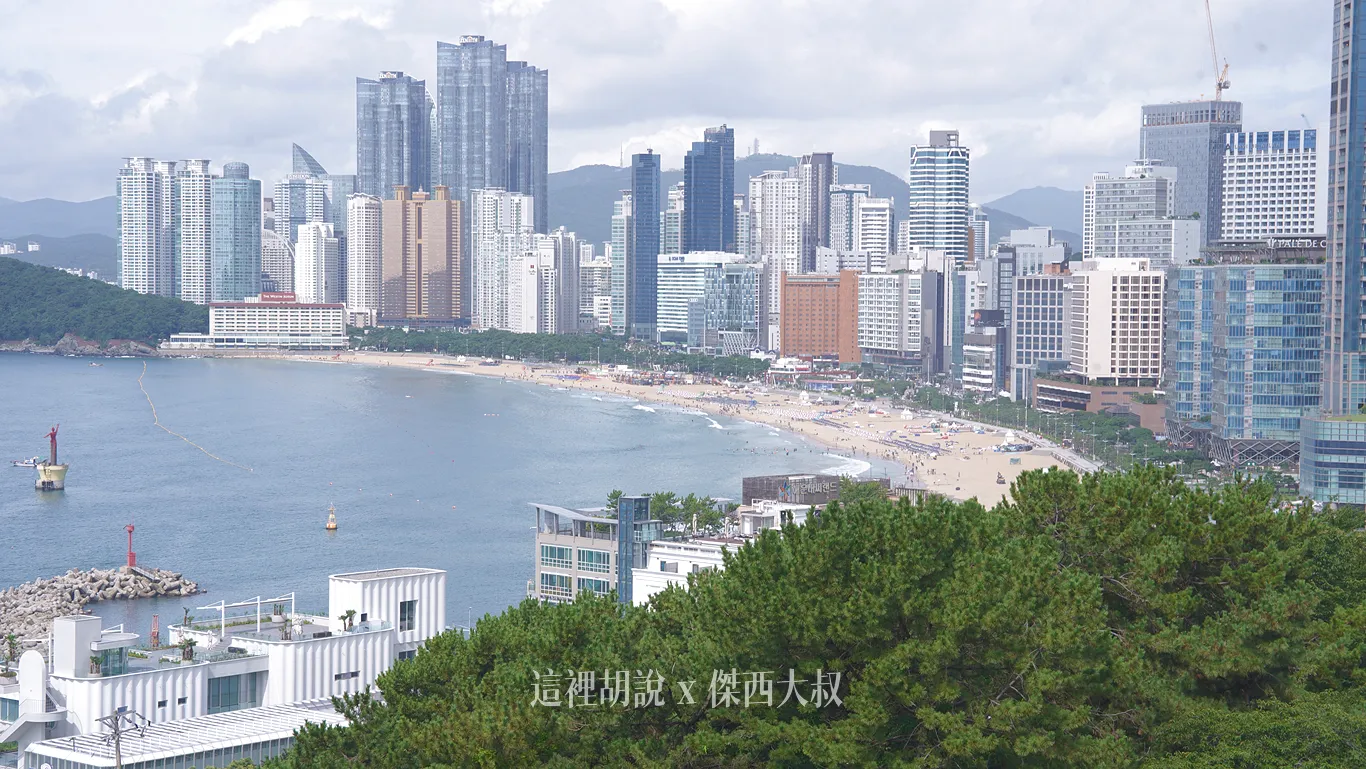 可以直接看到海雲臺海灘
